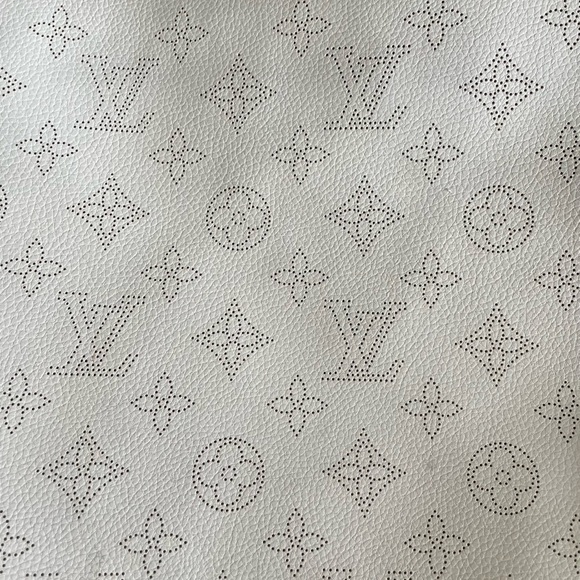 White Monogram Perforated Leather Shoulder Bag - Picture 3 of 14